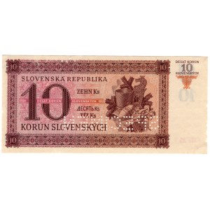 Slovakia, 10 korun 1943, SPECIMEN