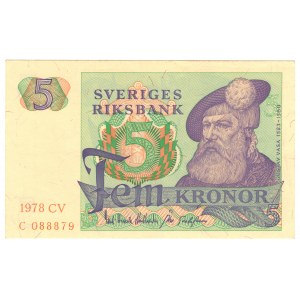 Szwecja, 5 kronor 1978