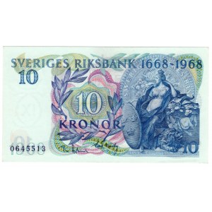 Szwecja, 10 kronor 1968