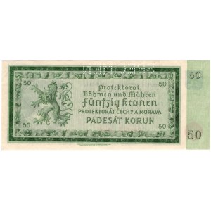 Protektorat Czech i Moraw, 50 korun 1940 - SPECIMEN