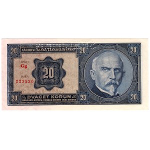 Czechosłowacja, 20 korun 1926, SPECIMEN