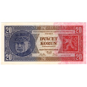 Czechosłowacja, 20 korun 1926, SPECIMEN