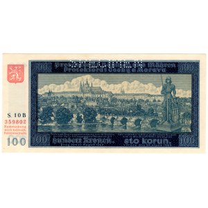 Protektorat Czech i Moraw, 100 korun 1940, SPECIMEN