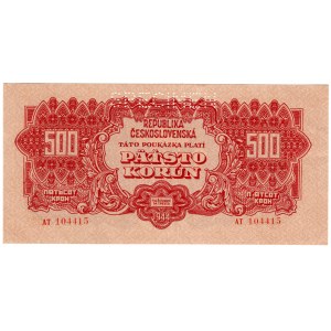 Czechosłowacja, 500 korun 1944, SPECIMEN