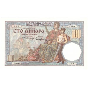 Jugoslávie, 100 dinárů 1934