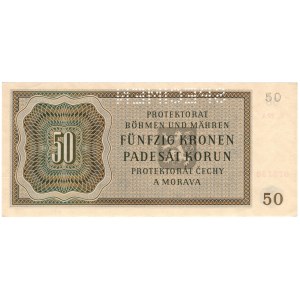 Protektorat Czech i Moraw, 50 korun 1944, SPECIMEN