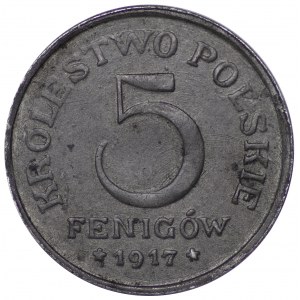 Polska, Królestwo Polskie, 5 fenigów 1917
