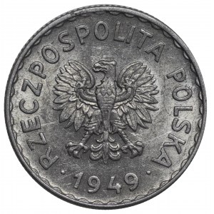 Poland, 1 zloty 1949