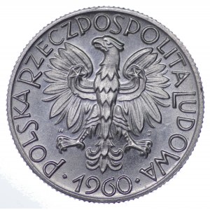 Polska, 5 złotych 1960 - chudy rękaw