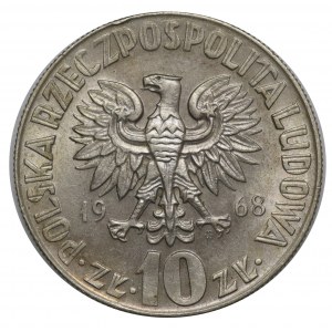 Poľsko, PRL, 10 zlotých Nicolaus Copernicus 1968
