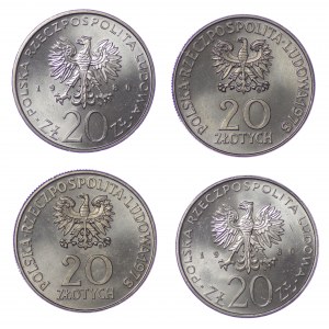 Polska, 20 złotych - zestaw 4 sztuk
