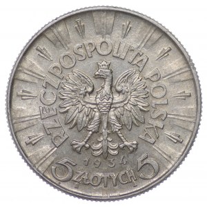 Polska, II RP, 5 złotych Piłsudski 1934