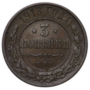 Rosja, 3 kopiejki, 1913 СПБ, Petersburg