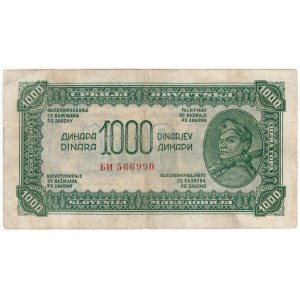 Jugosławia, 1000 dinara 1944
