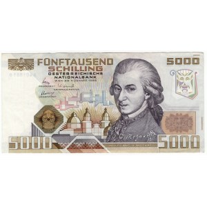 Rakúsko, 5000 šilingov 1988, séria A