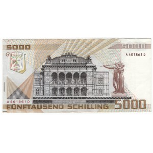 Austria, 5000 schilling 1988, seria A