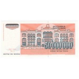 Yugoslavia, 50,000,000 dinars 1993 SPECIMEN