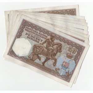 Jugosławia, 50 dinara 1931 zestaw 10 sztuk