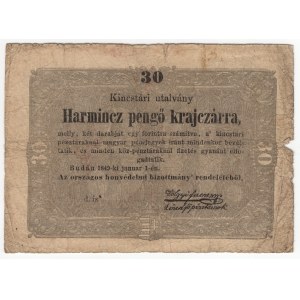 Węgry, 30 pengo krajczar 1849