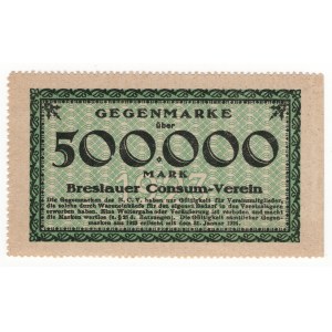 Wrocław (Breslau), 500 tysięcy marek 1924