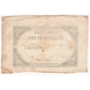 Francja, Asygnata na 5 livres 1793 (bez daty)