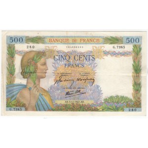 Francja, 500 francs 1942