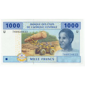 Państwa Afryki Środkowej, 1000 francs 2002