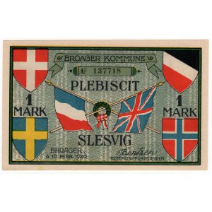 Germany/Denmark Broager Kommune Plebiscit Slesvig 1 mark 1920
