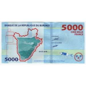 Burundi, 5000 franků 2018