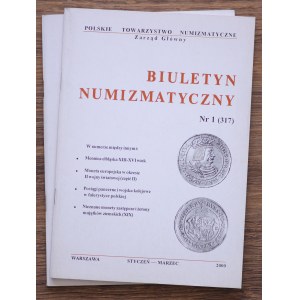 Biuletyn Numizmatyczny, Polskie Towarzystwo Archeologiczne, 2 sztuki - 2000