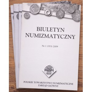 Biuletyn Numizmatyczny, Polskie Towarzystwo Archeologiczne, komplet 4 sztuk - 2009