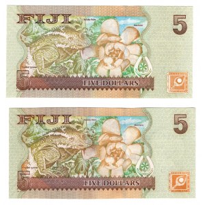 Fiji, 5 dollars 2007, zestaw 2 sztuk