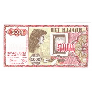 Macedonia, 5000 denari 1992