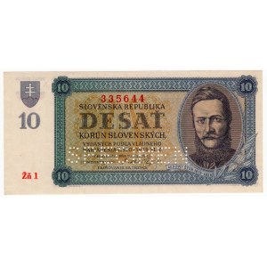 Słowacja, 10 korun 1943, SPECIMEN
