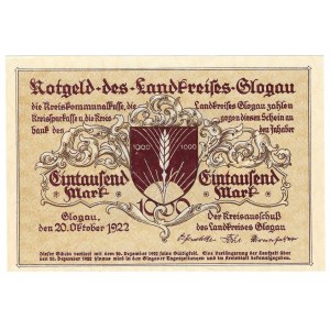 Głogów (Glogau), 1000 mark 1922
