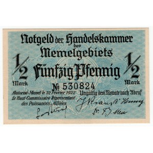 Litwa, Memel (Kłajpeda), 1/2 marki 1922