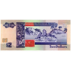 Belize, 2 dollars 1991