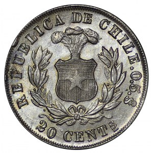 Chile, 20 Centavos 1893