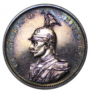 Niemcy, Afryka Wschodnia, Wilhelm II, 1 rupia 1890, Berlin, mennicza lustrzanka