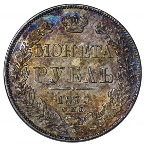 Rosja, Mikołaj I, rubel 1834 С.П.Б. НГ, Petersburg - pięknie zachowany