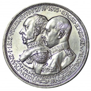 Germany, Mecklenburg-Schwerin 3 mark 1915 A, Berlin