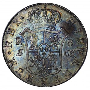 Hiszpania, 8 realów 1809 - pięknie zachowane