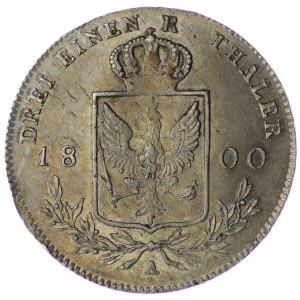 Deutschland, Preußen. Friedrich Wilhelm III. (1797-1840). 1/3 Taler 1800 A, Berlin - Münzstätte !