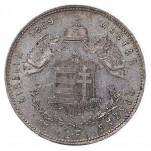 Węgry, 1 forint 1869 KB
