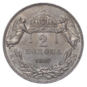 Węgry, 2 korony 1914 KB