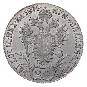 Rakúsko, 20 krajcars 1824 A