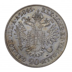 Rakousko, 20 krajcars 1841 A