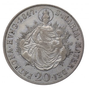 Austria, 20 krajcars 1847 B