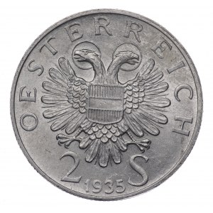 Austria, 2 szylingi 1935