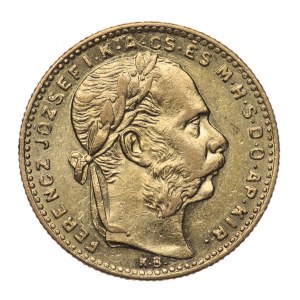 Hungary, 20 francs=8 forints 1889, Kremnica
